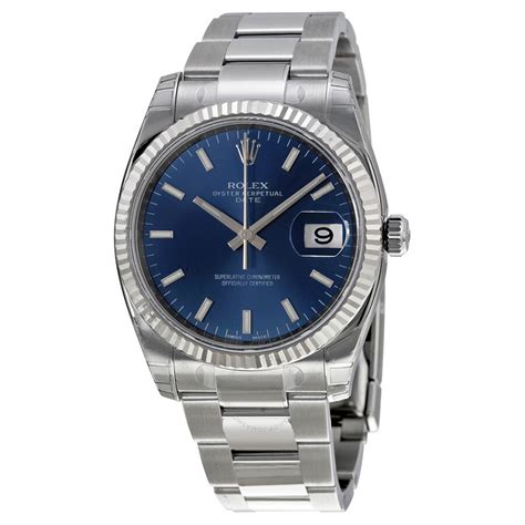 rolex oyster perpetual date 34 blue|rolex oyster perpetual size chart.